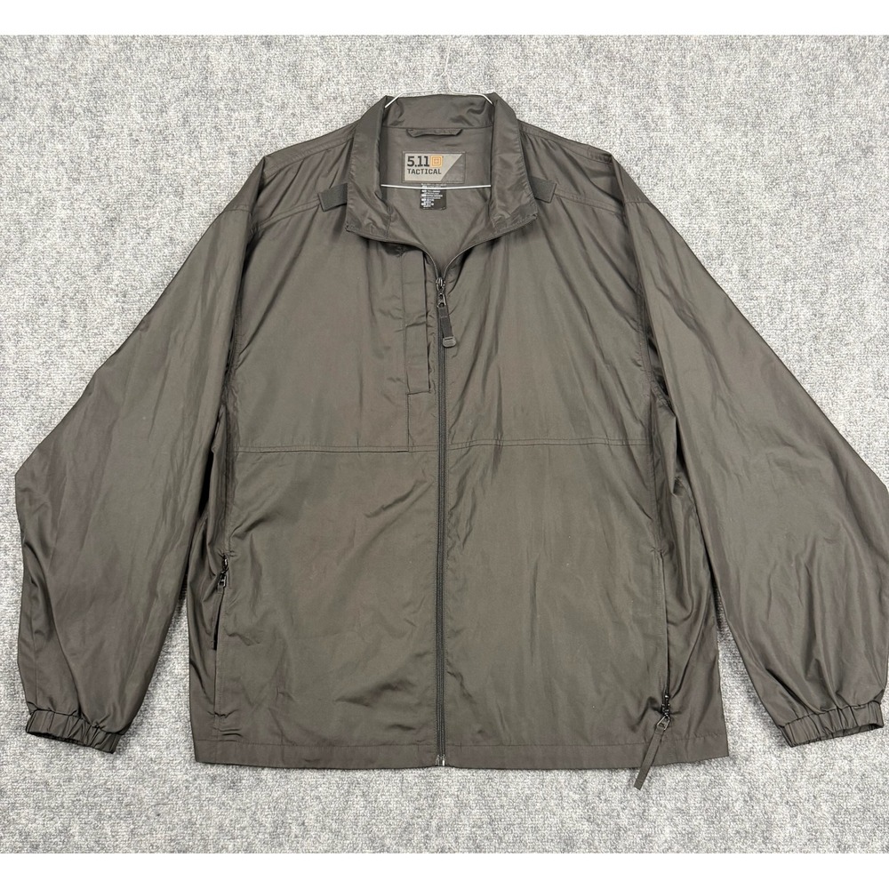 5.11 Tactical Response Jacket Mens XL Black Windbreaker Full Zip Duty Coat